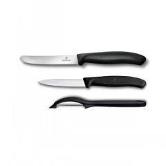 Victorinox - Set de couteaux d’office Swiss Classic avec éplucheur, 3 pièces