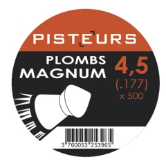 PISTEURS - PLOMBS MAGNUM Cal. 4.5mm X 500